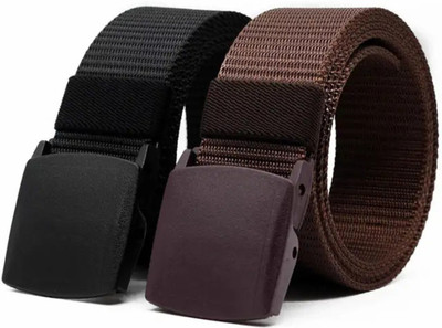 Icongadget Men Casual, Formal, Evening Black, Brown Nylon Belt