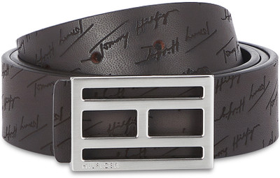 TOMMY HILFIGER Men Casual Brown Genuine Leather Belt