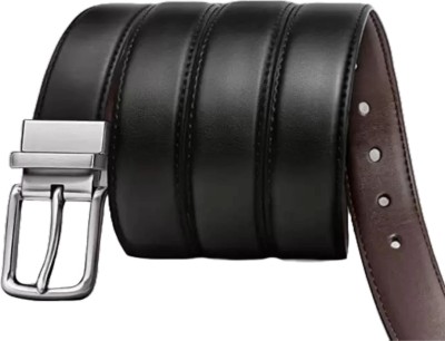 KIMY Men Formal, Casual, Party Black, Brown Texas Leatherite Reversible Belt