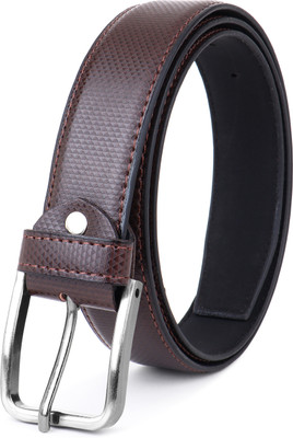 HENEDA Men Formal Brown Artificial Leather Belt