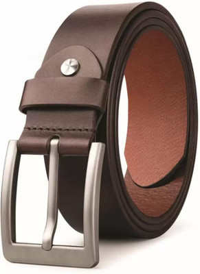 Icongadget Men Casual, Formal, Evening, Party Brown Genuine Leather Belt