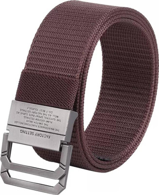 SMARTU Men Brown Nylon Belt