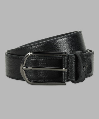 VAN HEUSEN Men Black Genuine Leather Belt
