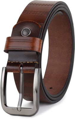 LOOPA Men Formal Brown Genuine Leather Belt