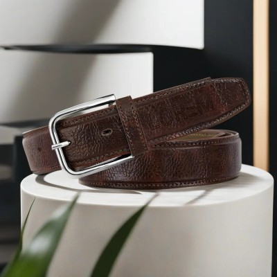 LOREM Men Evening, Party, Formal, Casual Brown Artificial Leather Belt