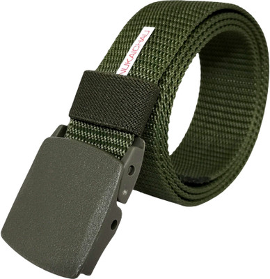 NUKAICHAU Men Casual, Evening, Party Green Nylon Belt