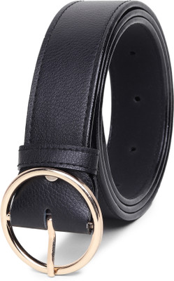 Dressberry Women Formal, Casual, Evening, Party Black Artificial Leather Belt