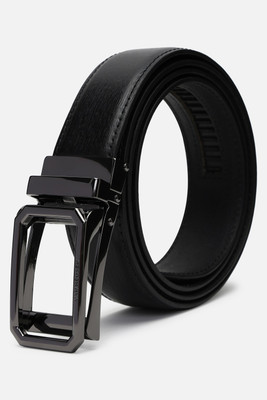 VAN HEUSEN Men Black Genuine Leather Belt