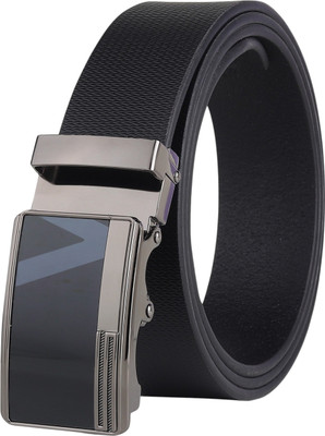 LOOPA Men Formal, Casual, Evening, Party Black Genuine Leather Belt