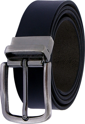 ZNB Men Casual, Evening, Formal, Party Black Genuine Leather Reversible Belt