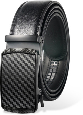 PALAY Men Formal Black Artificial Leather Belt