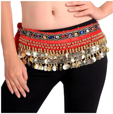 GOLDESTEEM Women Casual Red Metal Belt