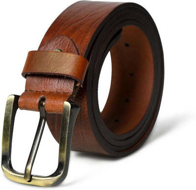 Mahetri Men Casual, Evening, Formal, Party Brown Genuine Leather Belt