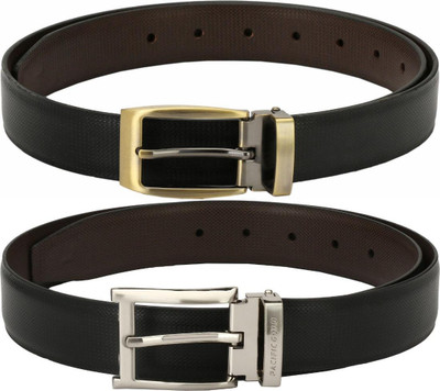 Pacific Gold Men Formal Tan, Black, Brown, Black Artificial Leather Belt
