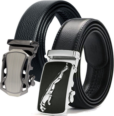 METRONAUT Men Casual Black Synthetic Belt
