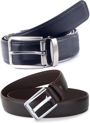 Pacific Gold Men Formal Black, Brown, Blue Artificial Leather Belt