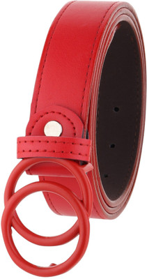 Mast & Harbour Women Formal, Casual, Evening, Party Red Artificial Leather Belt