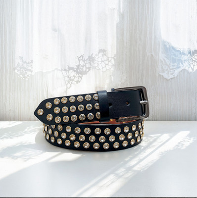 dazzle attire Men Black Genuine Leather Belt