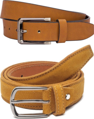 Jungler Men Evening, Party, Formal, Casual Brown, Tan Genuine Leather Belt