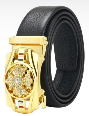 ZORO Men Formal, Casual, Party, Evening Black Artificial Leather, Texas Leatherite Belt