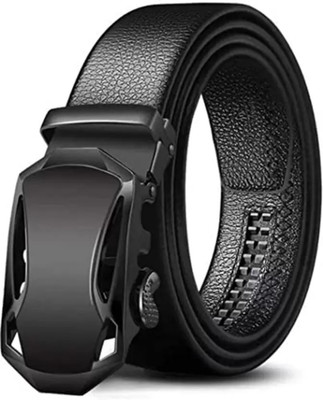 DarknDive Men Formal Black Artificial Leather Belt