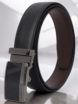 HENEDA Men Casual, Evening, Formal, Party Black Artificial Leather Belt