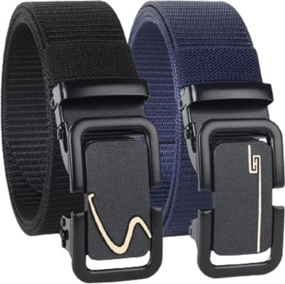 Sulit Men Casual, Evening, Formal, Party Black, Blue Nylon Belt