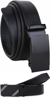 Pacific Gold Men Casual, Evening, Formal, Party Black, Black Artificial Leather Belt