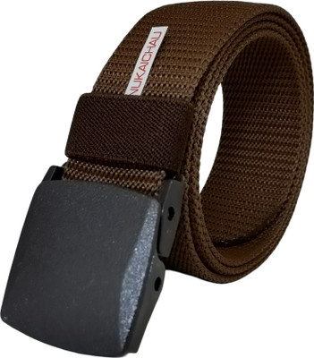 NUKAICHAU Men Casual, Evening, Party Brown Nylon Belt