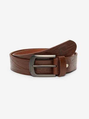 Spykar Men Casual Tan Genuine Leather Belt