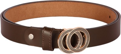 POSH VELLUM Women Casual Brown Genuine Leather Belt