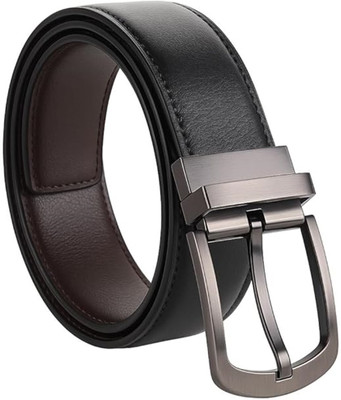 A K Daller Fashion Men & Women Casual, Evening, Formal, Party Black Genuine Leather Reversible Belt