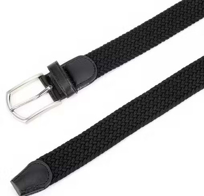 Vinylzone Men & Women Casual, Evening, Party Black Canvas Belt