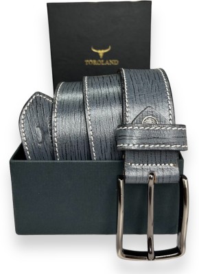 TOROLAND Men Casual, Evening, Party Grey Genuine Leather Belt