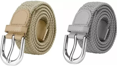 Icongadget Girls Casual, Party, Formal, Evening Beige, Grey Canvas Belt