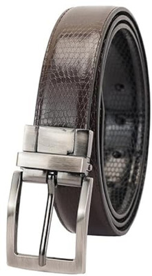 METRONAUT Men Casual Brown Texas Leatherite Reversible Belt
