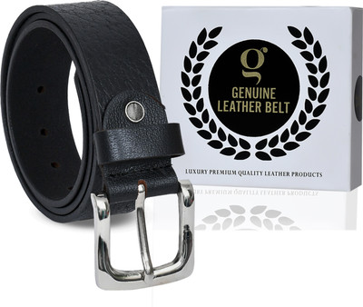 Sketch Zone Men Formal Black Genuine Leather Belt