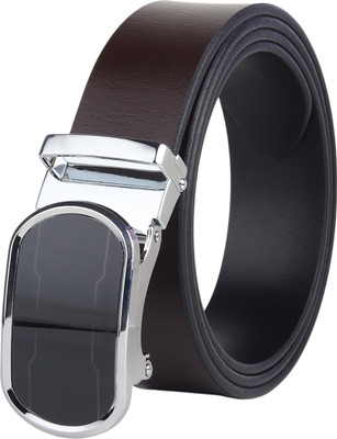 EXOCOETUS Men Formal, Casual, Evening, Party Black, Brown Genuine Leather Reversible Belt