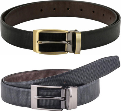 Pacific Gold Men Formal Tan, Brown, Black Artificial Leather Belt