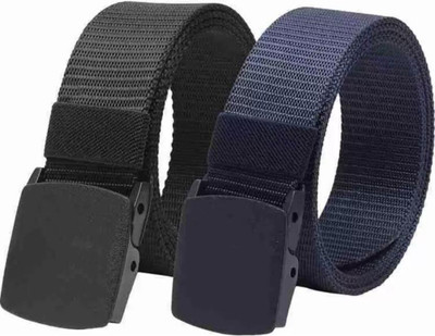 Icongadget Men Casual, Formal, Evening, Party Black, Blue Nylon Belt