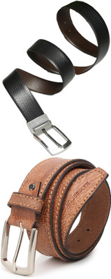 Jungler Men Evening, Party, Formal, Casual Black, Brown, Tan Genuine Leather Belt