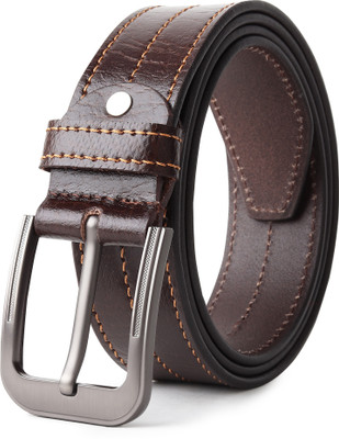 LOOPA Men Formal, Casual, Evening, Party Brown Genuine Leather Belt
