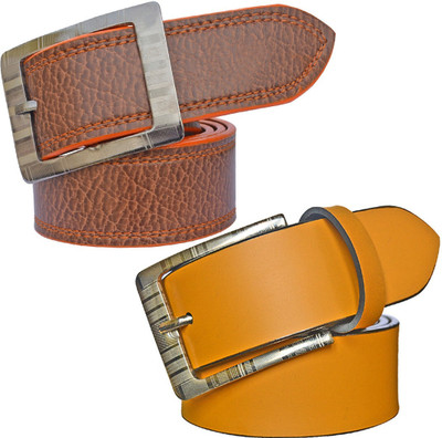 METRONAUT Men Casual Tan, Brown Synthetic Belt