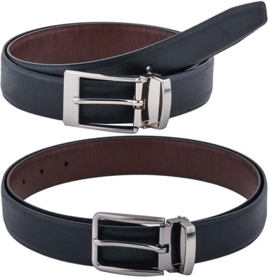Pacific Gold Men Formal Brown, Black, Brown, Black Artificial Leather Belt