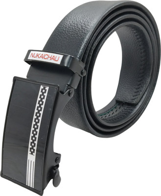 NUKAICHAU Men Formal, Casual, Evening, Party Black Artificial Leather, Texas Leatherite Belt