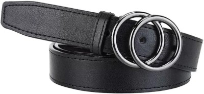 LUXURY LEATHER Women Formal, Evening, Party, Casual Black Synthetic Belt