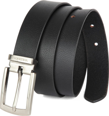 WILDHORN Men Formal Black Genuine Leather Belt