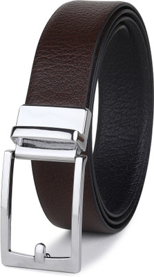 LOOPA Men Formal, Casual, Evening, Party Brown Genuine Leather Reversible Belt