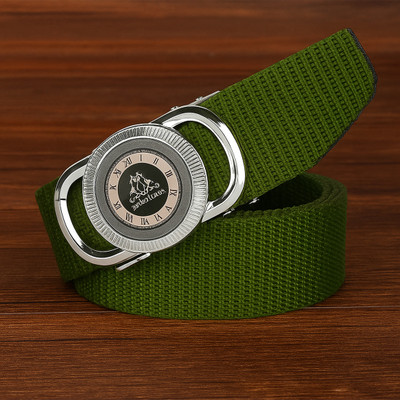 Daller Men & Women Casual, Party, Formal Green Nylon Belt