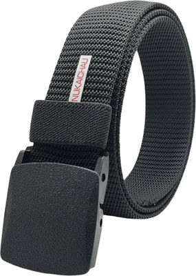 NUKAICHAU Men & Women Casual, Evening, Party Black Nylon Belt